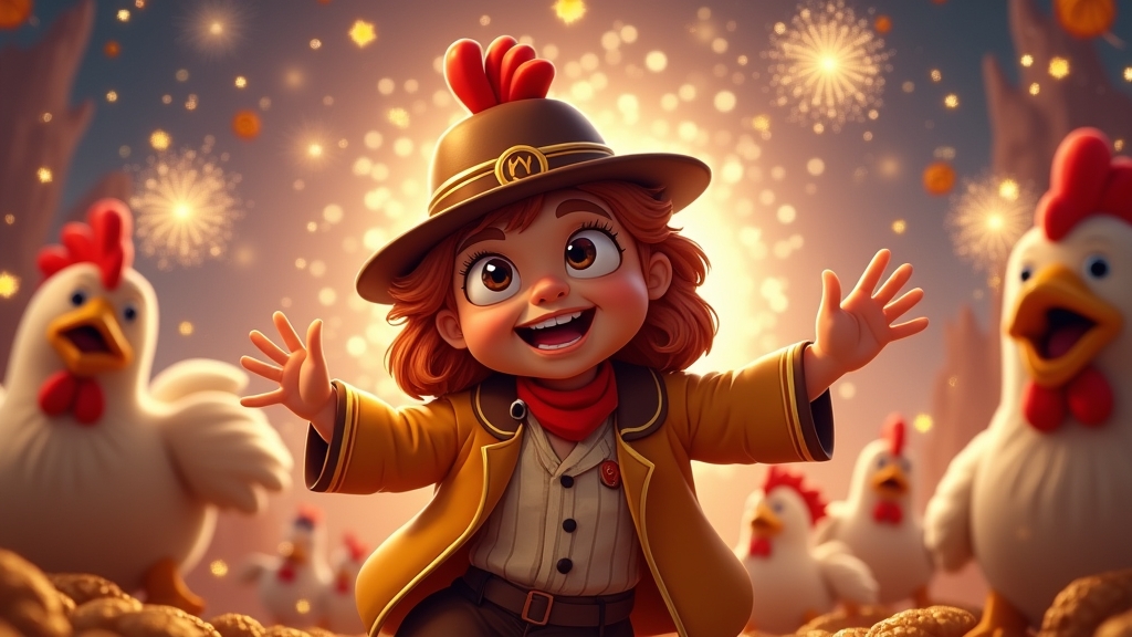 Player winning with Chicken Rush bonuses at My Brand casino