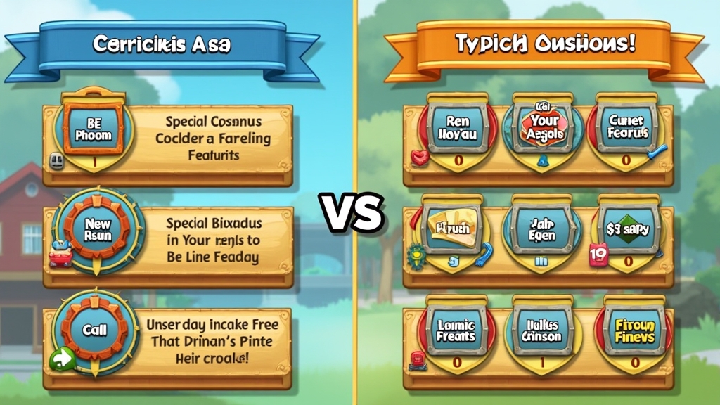 Comparison of Chicken Rush app features with typical casino app